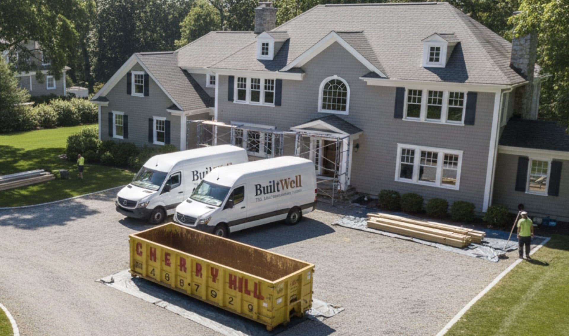 General contractor residential remodeling and home improvement project site